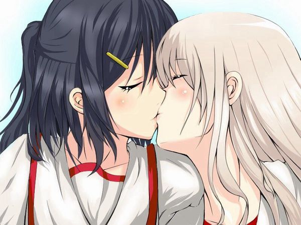 【記念すべき一歩】女の子同士でキスしてるレズキス二次画像【44】