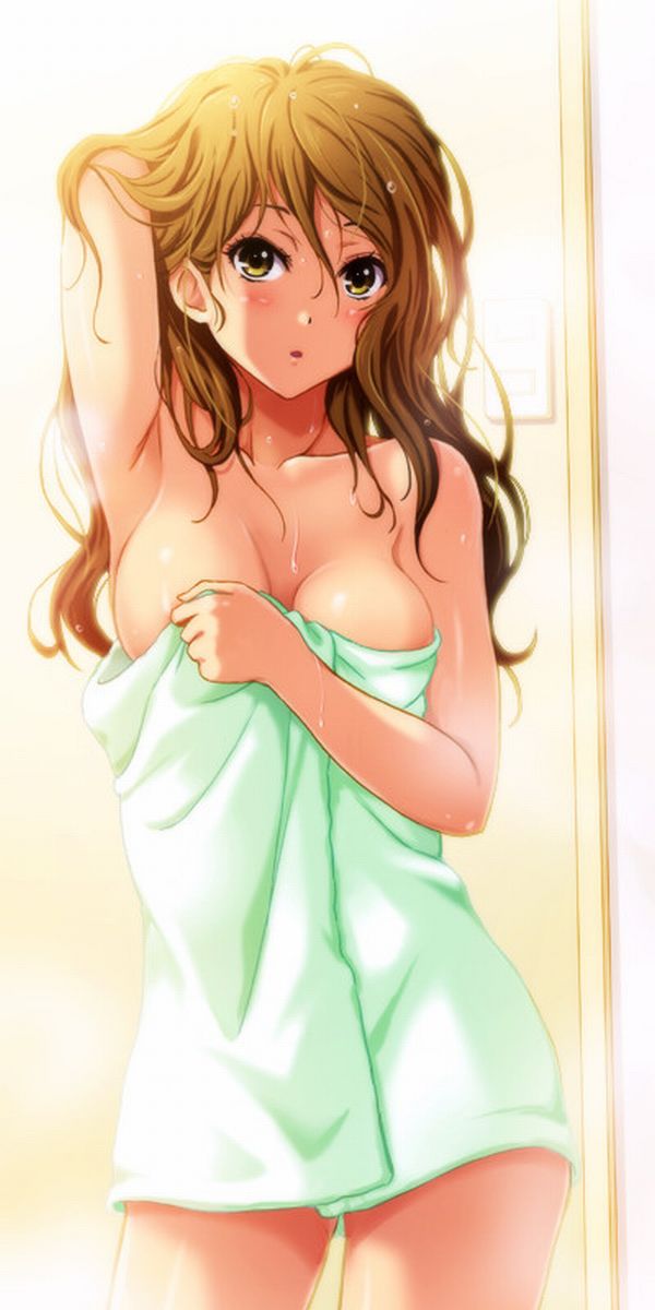 【お風呂上り】「バスタオルの下は裸だよ！」そんな湯上り女子の二次エロ画像 【6】