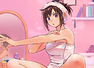 【お風呂上り】「バスタオルの下は裸だよ！」そんな湯上り女子の二次エロ画像