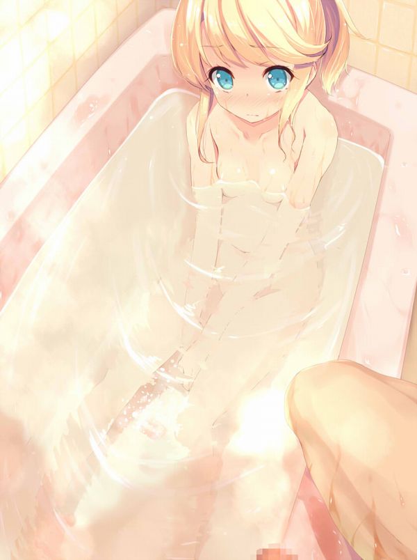 【自宅にて】足の伸ばせない狭い風呂に入る女子の二次エロ画像【6】