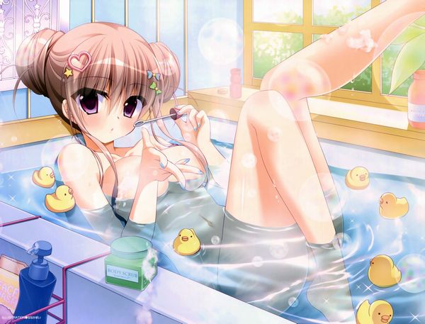 【自宅にて】足の伸ばせない狭い風呂に入る女子の二次エロ画像【31】