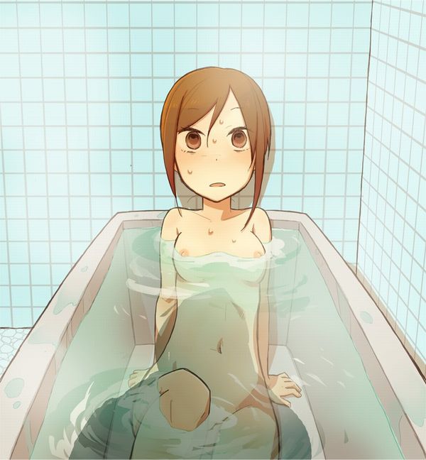 【自宅にて】足の伸ばせない狭い風呂に入る女子の二次エロ画像【39】
