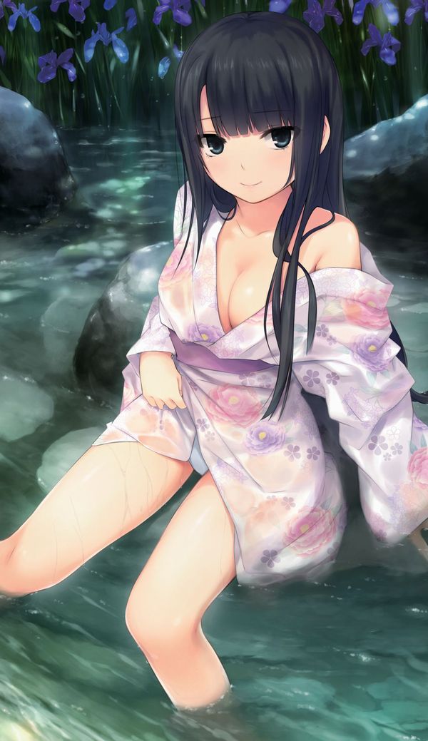 【濡れたり透けたり】着衣のまま海や川で遊ぶ美少女の二次エロ画像 【25】