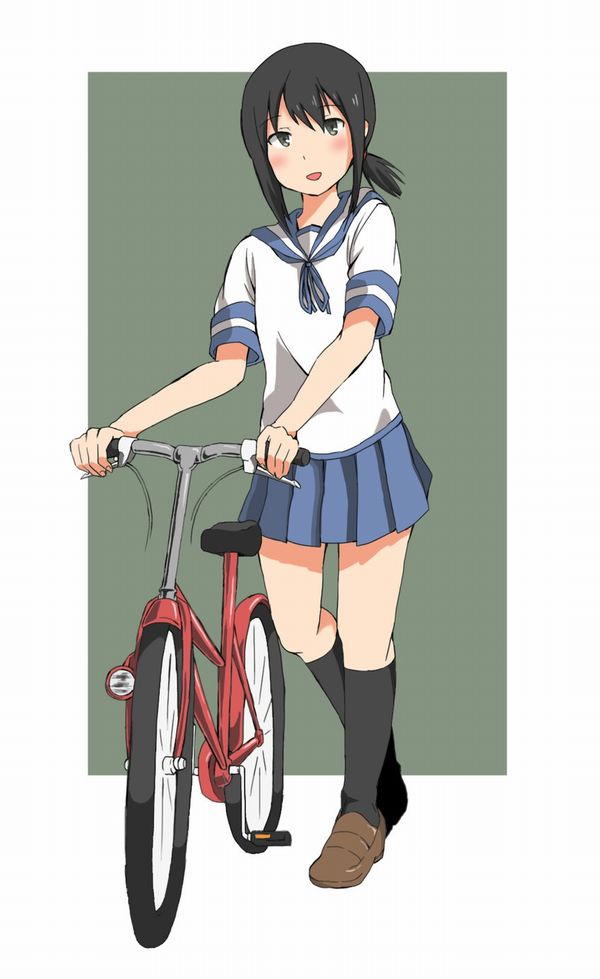 【日常風景】家が少し遠いから･･･自転車通学してる女子高生の二次画像 【5】