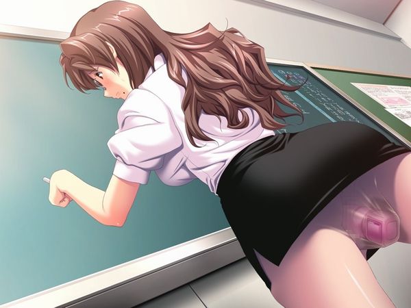 【ＪＫ】教室内、黒板の前でエッチな事してる二次エロ画像【女教師】 【32】