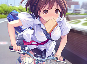 【日常風景】家が少し遠いから･･･自転車通学してる女子高生の二次画像