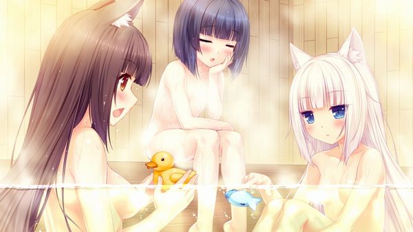 【定番】あのアヒルのおもちゃを浮かべて入浴する女子達のお風呂二次エロ画像【14】