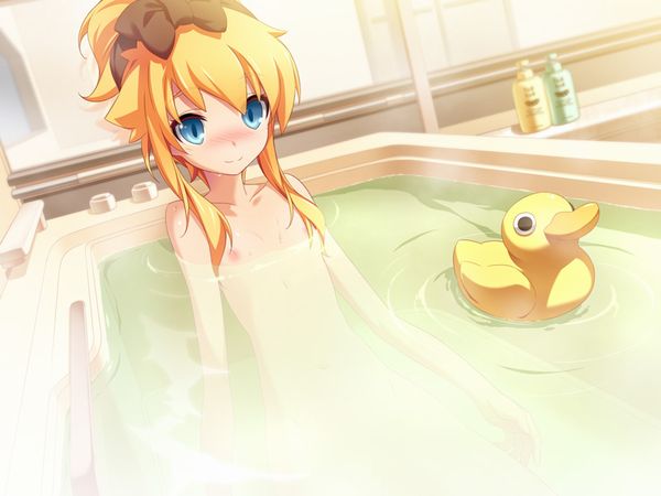 【定番】あのアヒルのおもちゃを浮かべて入浴する女子達のお風呂二次エロ画像【20】