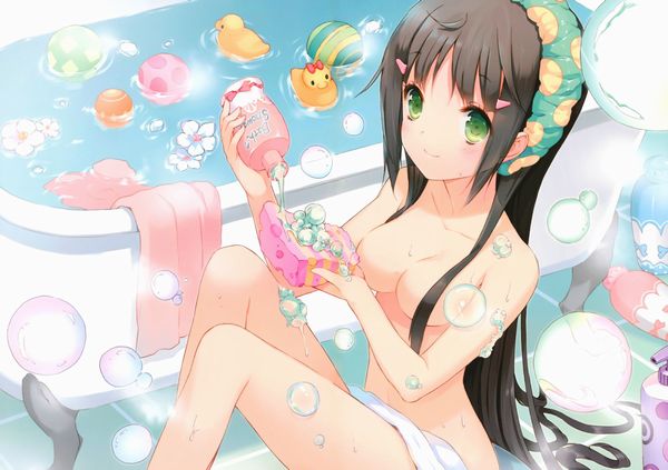 【定番】あのアヒルのおもちゃを浮かべて入浴する女子達のお風呂二次エロ画像【37】