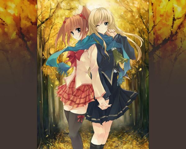 【紅葉】秋っぽい風景と美少女達の二次画像 【36】