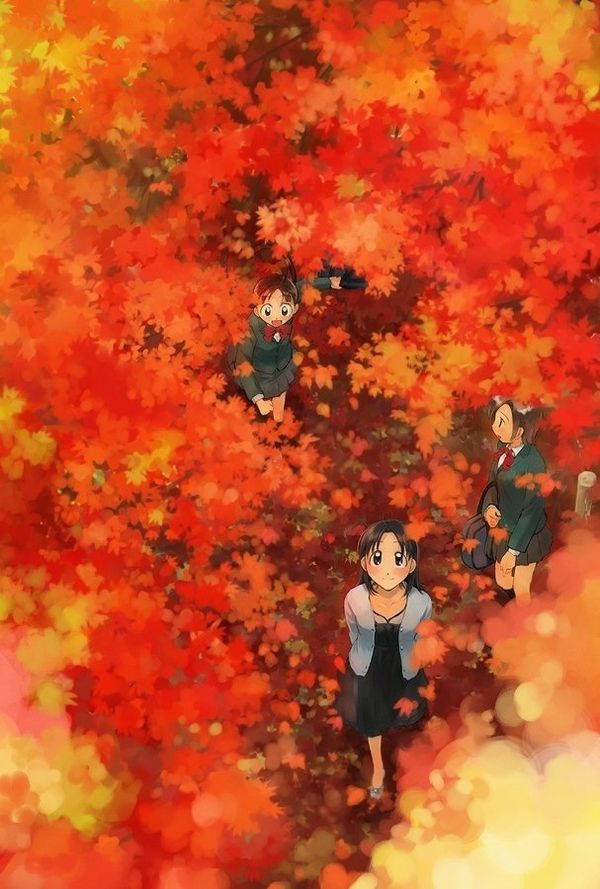 【紅葉】秋っぽい風景と美少女達の二次画像 【37】