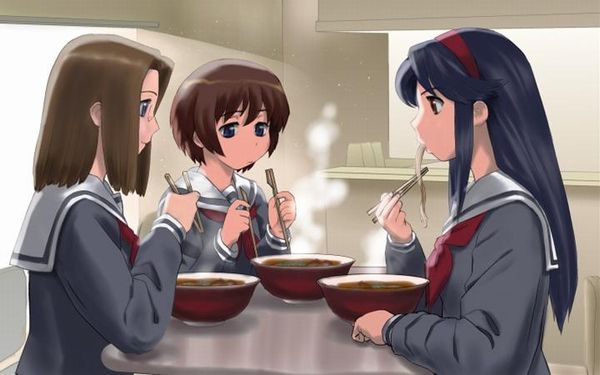 【寒い夜にはラーメン(至言)】ラーメン食べてる女の子達の二次画像【11】
