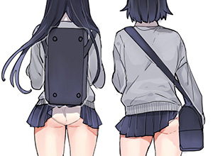 【3枚680円】安っぽいパンツ履いてる女子高生の二次エロ画像