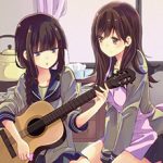 【サブカル好きそう】アコースティックギターと女の子の二次画像