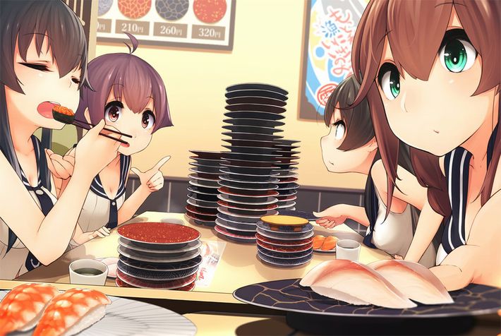 【SUSHI食べたい】寿司食べてる女の子達の二次エロ画像【2】