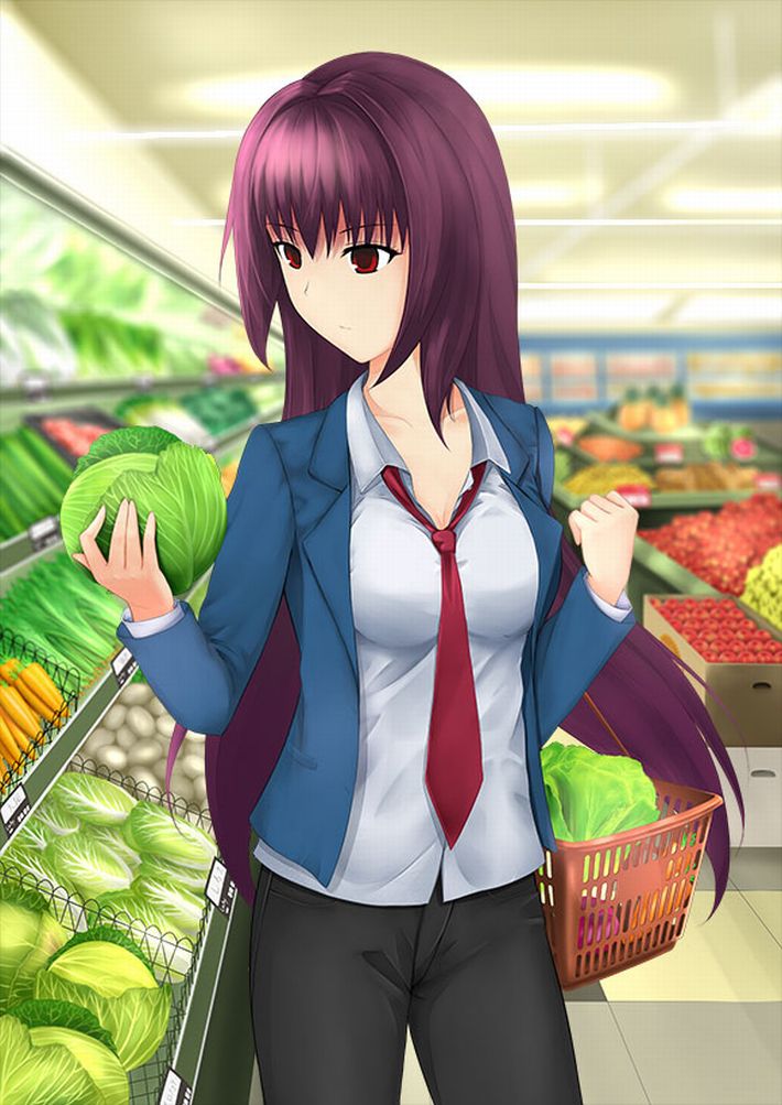 【最近野菜が高いよね？】スーパーで買い物してる女の子達の二次画像【15】