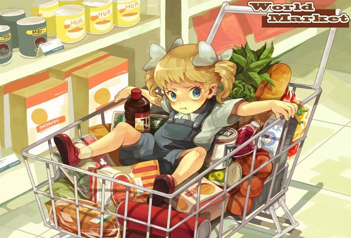 【最近野菜が高いよね？】スーパーで買い物してる女の子達の二次画像【16】