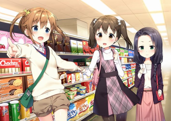 【最近野菜が高いよね？】スーパーで買い物してる女の子達の二次画像【38】