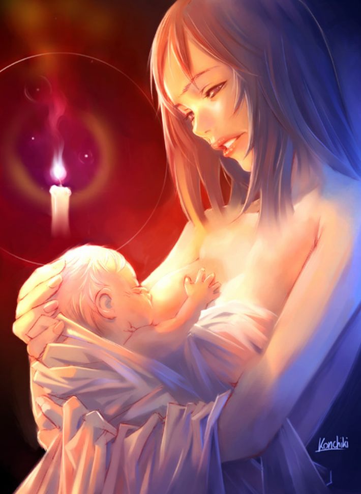【本来は神聖な光景】お母さんが赤ちゃんにおっぱいあげてる授乳のエロ画像【43】