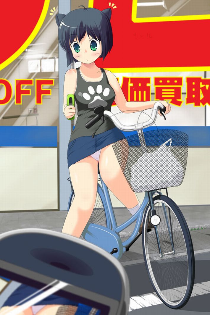 【バイセコー】自転車パンチラの二次エロ画像【5】