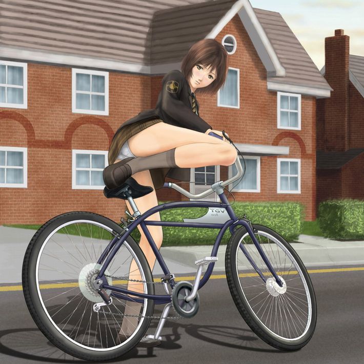 【バイセコー】自転車パンチラの二次エロ画像【18】