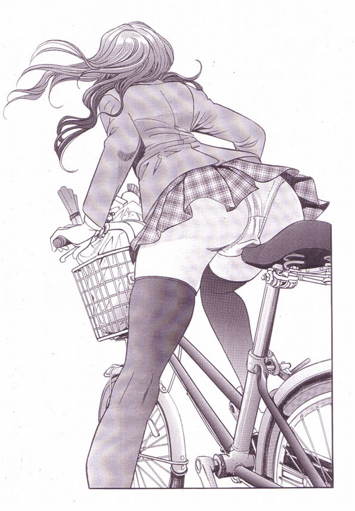 【バイセコー】自転車パンチラの二次エロ画像【24】