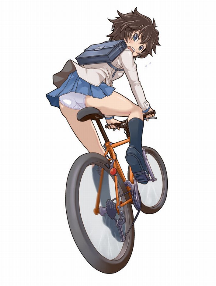 【バイセコー】自転車パンチラの二次エロ画像【36】