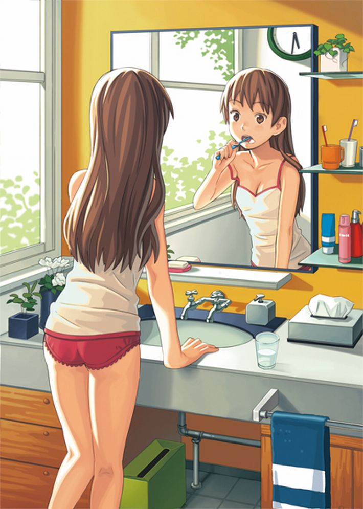 【着替えたり】洗面台の鏡の前の二次エロ画像【歯磨きしたり】【36】