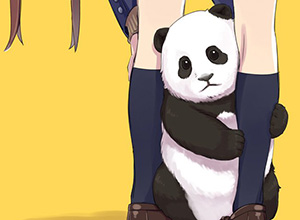 【あっパンダだ!!】２月２２日はネコの日なので･･･大熊猫ことパンダと美少女の二次画像【カワイイーッ】