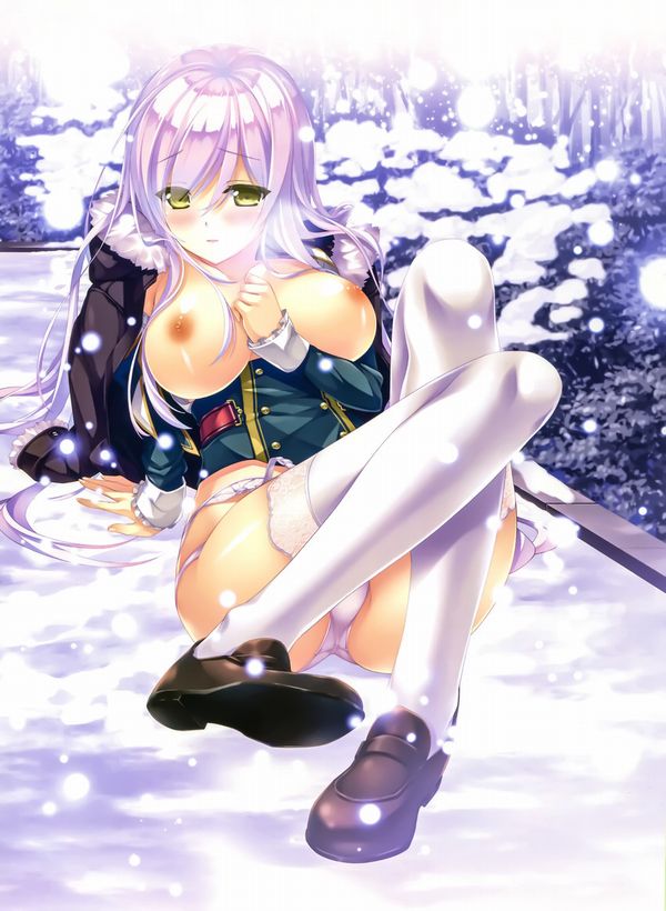 【氷耐性有りそう】雪降る野外で裸になってる二次エロ画像【21】