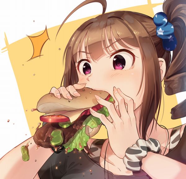 【ノーノー】ハンバーガー食べてる女の子達の二次画像【ヘンブゥーグゥ～】【7】