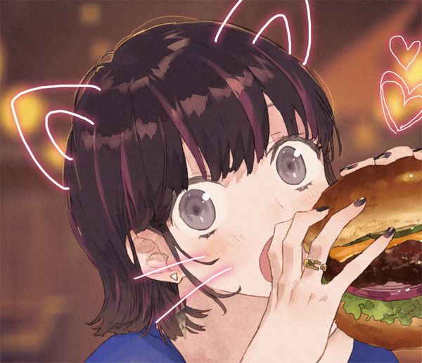 【ノーノー】ハンバーガー食べてる女の子達の二次画像【ヘンブゥーグゥ～】【11】