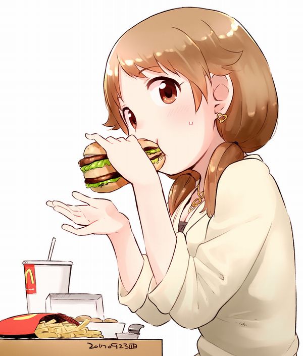 【ノーノー】ハンバーガー食べてる女の子達の二次画像【ヘンブゥーグゥ～】【17】