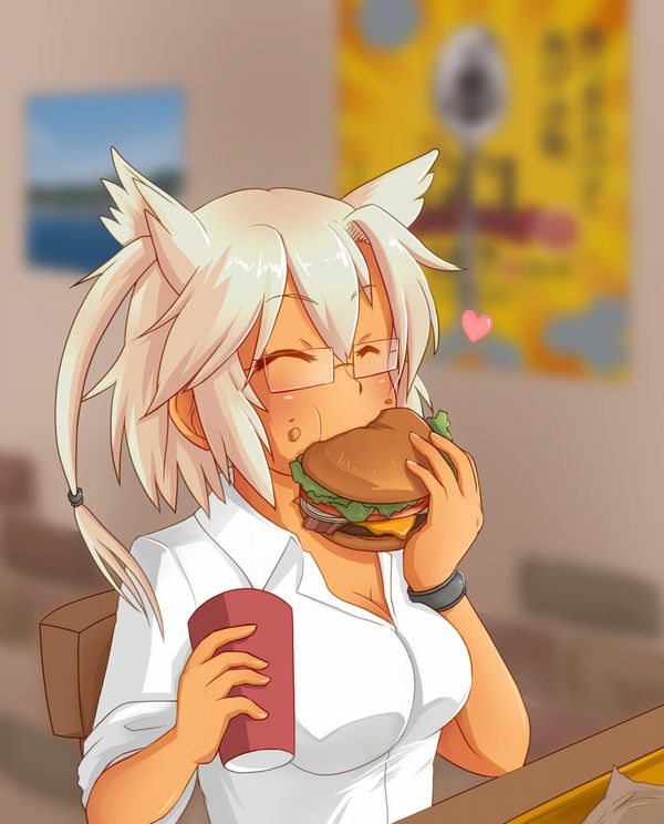 【ノーノー】ハンバーガー食べてる女の子達の二次画像【ヘンブゥーグゥ～】【22】