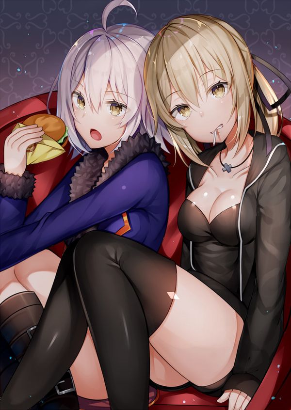 【ノーノー】ハンバーガー食べてる女の子達の二次画像【ヘンブゥーグゥ～】【40】