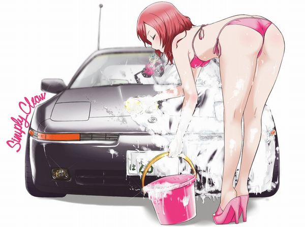 【アメリカンビッチ】美女がエロい格好で洗車してる二次エロ画像【19】