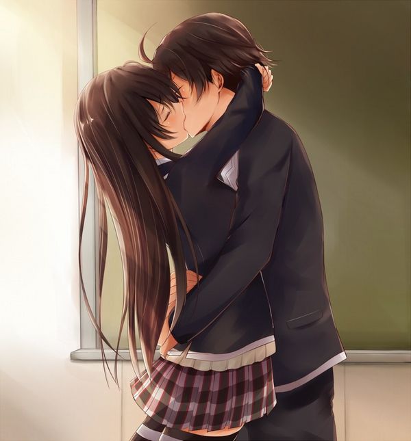【時事ネタ】女子高生が男とキスしてる二次エロ画像【3】