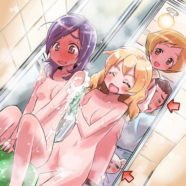 【裸の付き合い】お風呂で背中を流して貰ってる二次エロ画像【1】