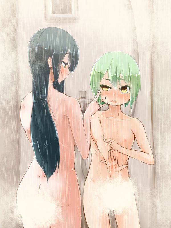 【湯船には入らない派】立ってシャワーを浴びる女子達の二次エロ画像【8】
