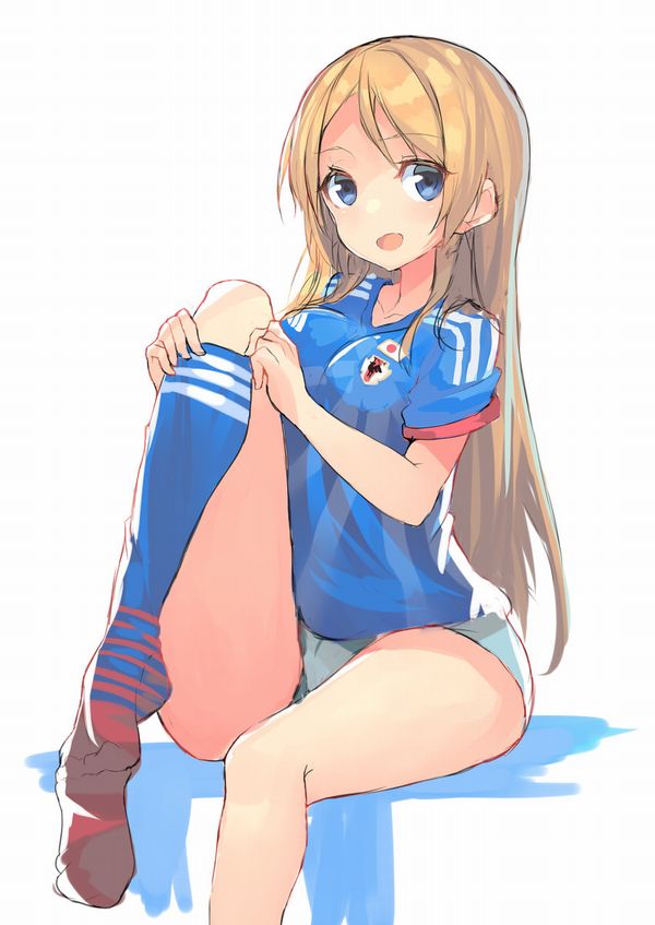 【祝！日本勝利】サッカー日本代表ユニフォームを着た女子達の二次画像【19】