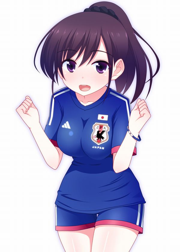 【祝！日本勝利】サッカー日本代表ユニフォームを着た女子達の二次画像【27】