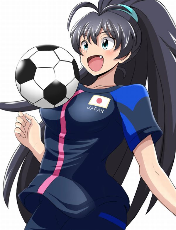 【祝！日本勝利】サッカー日本代表ユニフォームを着た女子達の二次画像【28】