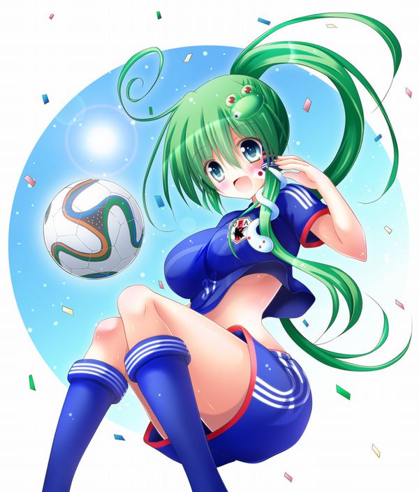 【祝！日本勝利】サッカー日本代表ユニフォームを着た女子達の二次画像【40】