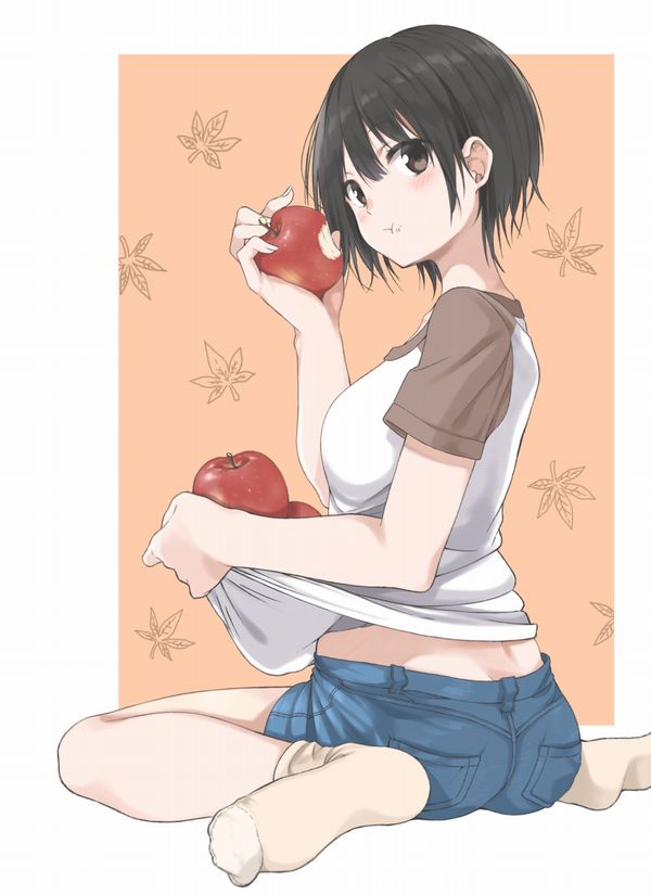 【日本ではまず見ない光景】りんごをそのままかじる女の子の二次画像【6】