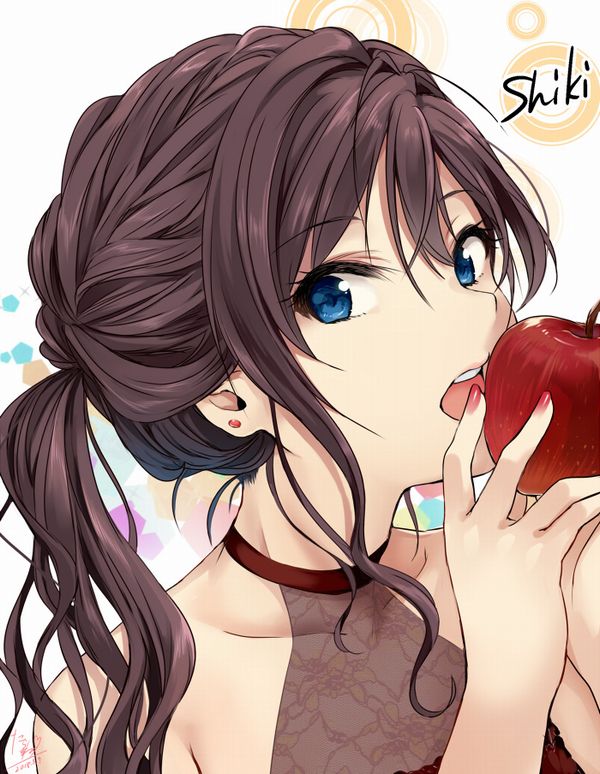 【日本ではまず見ない光景】りんごをそのままかじる女の子の二次画像【21】