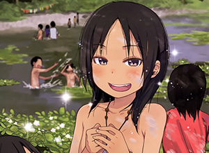 【近所だから】全裸で川遊びしてる女の子達の二次エロ画像
