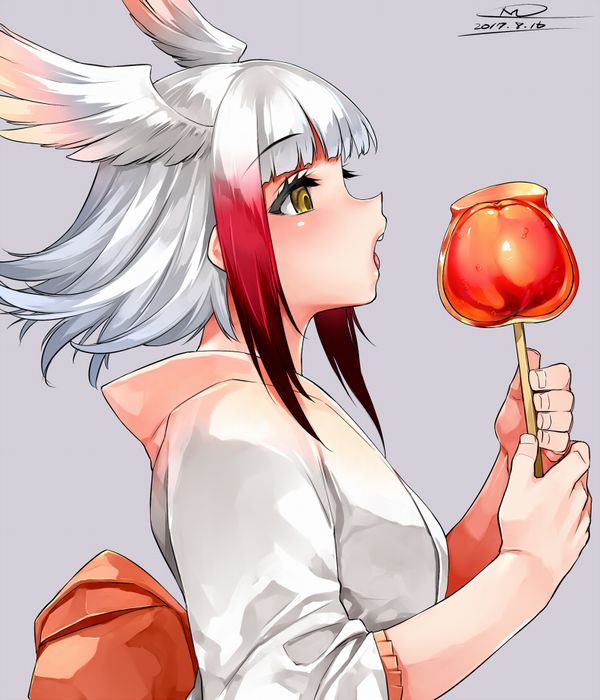 【夏祭りの定番】りんご飴食べてる浴衣姿な女の子達の二次画像【6】