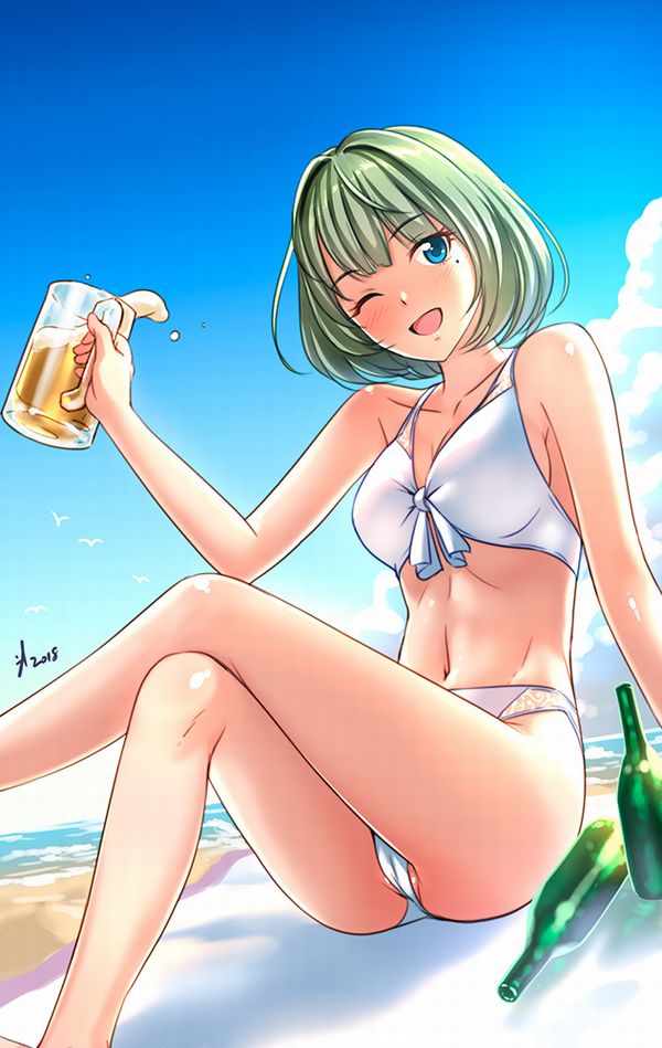 【風物詩】真夏の海で飲むビールってうめえよなぁ！？って二次画像【29】
