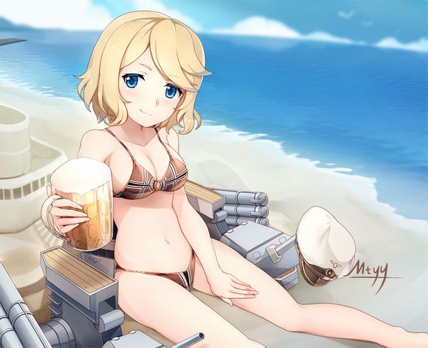【風物詩】真夏の海で飲むビールってうめえよなぁ！？って二次画像【31】