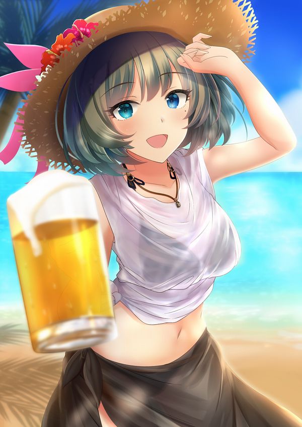 【風物詩】真夏の海で飲むビールってうめえよなぁ！？って二次画像【33】
